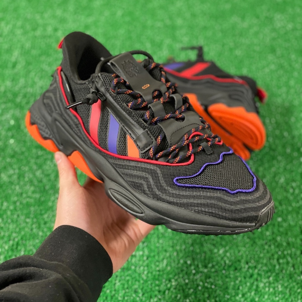 Adidas Ozweego Zip Chinese New Year Low Mens Shoes Black Red Q47187 NEW Multi Sz